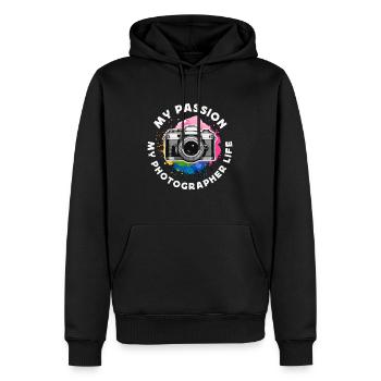 Photographer My Passion My Photographer Cameraman - Männer Premium Bio Hoodie - Schwarz - Vorne - Nico (187cm)