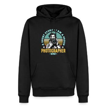 Photographer A Short Story I Am A Proud Cameraman - Männer Premium Bio Hoodie - Schwarz - Vorne - Nico (187cm)