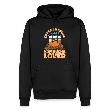 Kombucha Lover Coffee Tea Mushroom Coffee Lover - Männer Premium Bio Hoodie - Schwarz - Vorne - Nico (187cm)