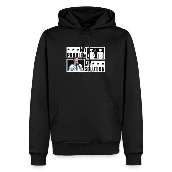 Psychiatrist My Problem My Pictogram Dad Therapist - Männer Premium Bio Hoodie - Schwarz - Vorne - Nico (187cm)