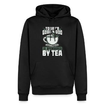 Hot Tea Today's Good Mood Is Sponsored Tea Party - Männer Premium Bio Hoodie - Schwarz - Vorne - Nico (187cm)