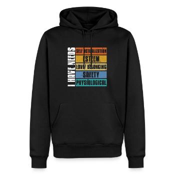 School Psych I Have Needs Psychologist Counseling - Männer Premium Bio Hoodie - Schwarz - Vorne - Nico (187cm)