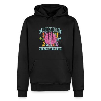 Comportement psychologique à l’école C’est ce que nous faisons Counseling - Sweat à capuche Premium bio Homme - noir - Devant - Nico (187cm)