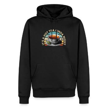 It's A Hot Tea Kinda Retro Tea Party Coffee Lover - Männer Premium Bio Hoodie - Schwarz - Vorne - Nico (187cm)