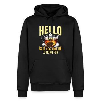 Hot Tea Hello Is It Tea You're Herbal Tea Lover - Männer Premium Bio Hoodie - Schwarz - Vorne - Nico (187cm)