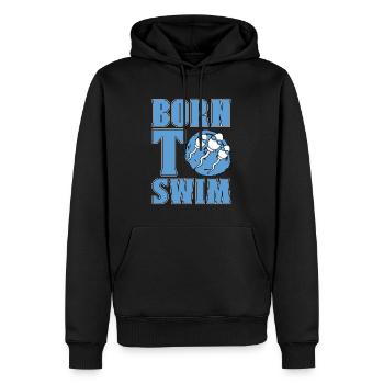 Swimmer Born To Swim Water Sports Diving Swimming - Männer Premium Bio Hoodie - Schwarz - Vorne - Nico (187cm)