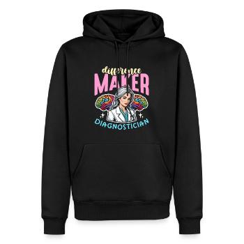 School Psych Difference Maker School Counselor - Männer Premium Bio Hoodie - Schwarz - Vorne - Nico (187cm)