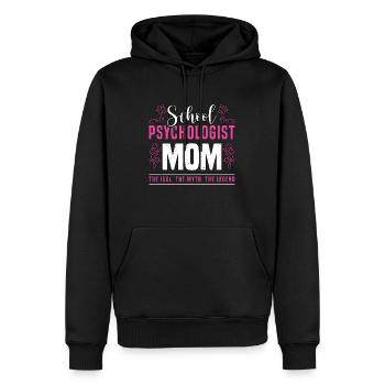 Psychologue scolaire Maman L’idole Le conseiller - Sweat à capuche Premium bio Homme - noir - Devant - Nico (187cm)