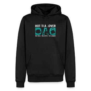 Hot Tea Lover Dad The Idol The Myth Tea Enthusiast - Männer Premium Bio Hoodie - Schwarz - Vorne - Nico (187cm)