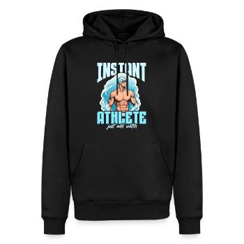 Nageur Athlète instantané Il suffit d’ajouter Triathlon aquatique - Sweat à capuche Premium bio Homme - noir - Devant - Nico (187cm)