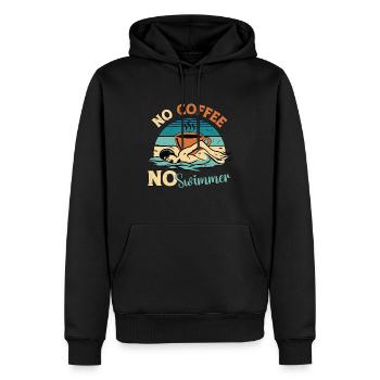 Swimmer No Coffee No Water Sports Coffee Lover - Männer Premium Bio Hoodie - Schwarz - Vorne - Nico (187cm)
