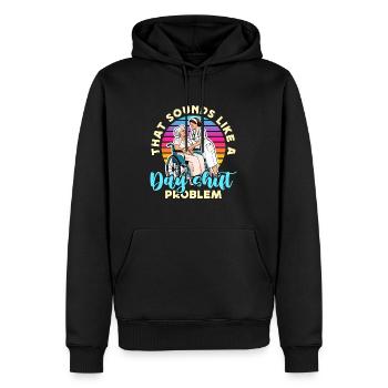 Une infirmière gériatrique qui ressemble à une infirmière de jour - Sweat à capuche Premium bio Homme - noir - Devant - Nico (187cm)