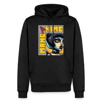 Anime Manga Fantasy Creature Girl - Men’s Premium Organic Hoodie - black - Front - Nico (187cm)