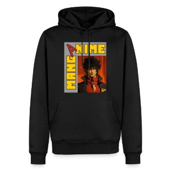 Anime manga : Le beau jeune seigneur - Sweat à capuche Premium bio Homme - noir - Devant - Nico (187cm)