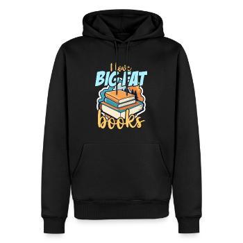Literature Teacher I Love Big Fat Books Librarian - Männer Premium Bio Hoodie - Schwarz - Vorne - Nico (187cm)