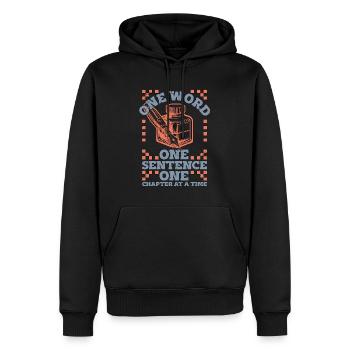 Book Editor One Word One Sentence One Publisher - Männer Premium Bio Hoodie - Schwarz - Vorne - Nico (187cm)
