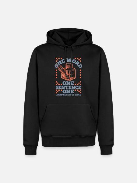 Book Editor One Word One Sentence One Publisher - Men’s Premium Organic Hoodie - black