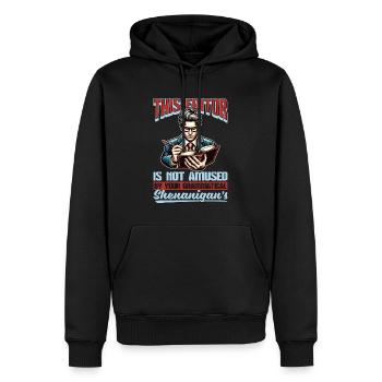 This Editor Is Not Amused By Publisher Book Editor - Männer Premium Bio Hoodie - Schwarz - Vorne - Nico (187cm)