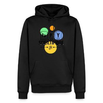 Papy scientifique - Sweat à capuche Premium bio Homme - noir - Devant - Nico (187cm)