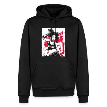 Future Punk Girl - Männer Premium Bio Hoodie - Schwarz - Vorne - Nico (187cm)