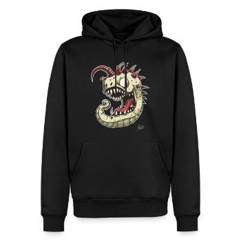 A strong, strange monster worm - Men’s Premium Organic Hoodie - black - Front - Nico (187cm)