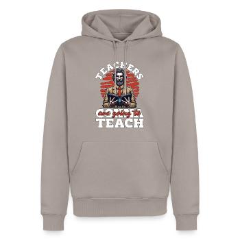 Literature Teachers Gonna Teach Instructor Bookish - Männer Premium Bio Hoodie - Taupe - Vorne - Nico (187cm)