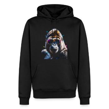 Lunettes de soleil Gorilla Monkey Colorful Animal Design Print - Sweat à capuche Premium bio Homme - noir - Devant - Nico (187cm)