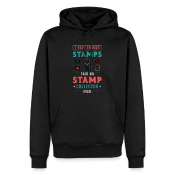 Stamp Collector I Have Enough Stamp Collection - Männer Premium Bio Hoodie - Schwarz - Vorne - Nico (187cm)