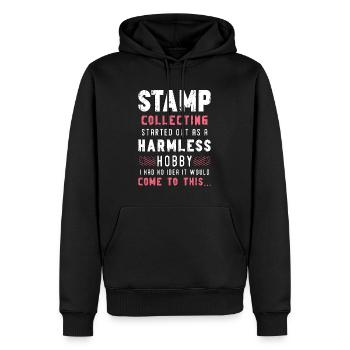 Stamp Collecting Started Out As A Stamp Lover - Männer Premium Bio Hoodie - Schwarz - Vorne - Nico (187cm)