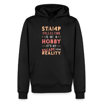 Stamp Collecting Is Not Just A Hobby Stamp Lover - Männer Premium Bio Hoodie - Schwarz - Vorne - Nico (187cm)