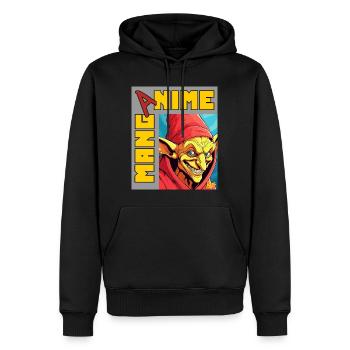 Manga Anime: Evil Goblin Gnome - Men’s Premium Organic Hoodie - black - Front - Nico (187cm)