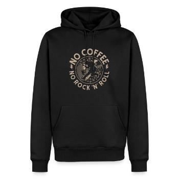 Rock N Roll No Coffee No Classic Rock Coffee Lover - Männer Premium Bio Hoodie - Schwarz - Vorne - Nico (187cm)