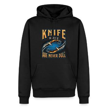 Les fabricants de couteaux de forgeage de lames ne sont jamais ennuyeux - Sweat à capuche Premium bio Homme - noir - Devant - Nico (187cm)