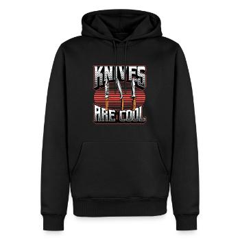 Blade Forging Knives Are Cool Loves Blade Crafting - Männer Premium Bio Hoodie - Schwarz - Vorne - Nico (187cm)