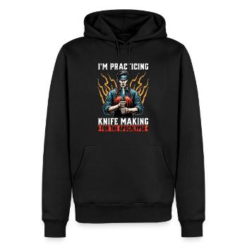 Blade Forging I'm Practicing Knife Making Forging - Männer Premium Bio Hoodie - Schwarz - Vorne - Nico (187cm)