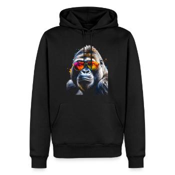 Lunettes de soleil Gorilla Monkey Colorful Animal Design Print - Sweat à capuche Premium bio Homme - noir - Devant - Nico (187cm)