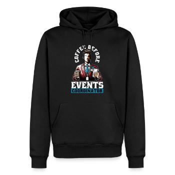 Events Coordinator Coffee Organizer Coffee Lover - Männer Premium Bio Hoodie - Schwarz - Vorne - Nico (187cm)