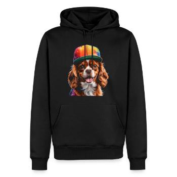 Cavalier King Charles Spaniel Snapback Cap Chien - Sweat à capuche Premium bio Homme - noir - Devant - Nico (187cm)