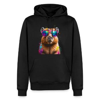 Lunettes de soleil Capybara Capy Colorful Animal Design Print - Sweat à capuche Premium bio Homme - noir - Devant - Nico (187cm)