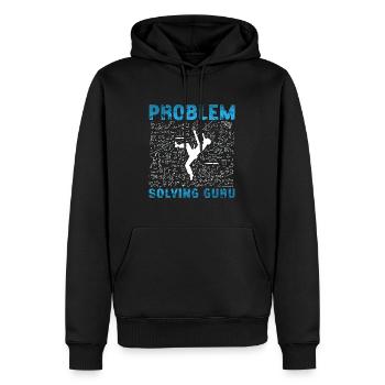 Admin Assistant Problem Solving Guru Office Clerk - Men’s Premium Organic Hoodie - black - Front - Nico (187cm)
