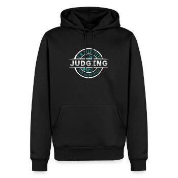 Admin Assistant I'm Silently Judging Office Worker - Men’s Premium Organic Hoodie - black - Front - Nico (187cm)