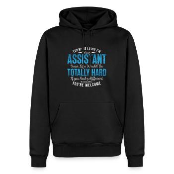 Admin Assistant You're So Lucky I'm Your Secretary - Men’s Premium Organic Hoodie - black - Front - Nico (187cm)