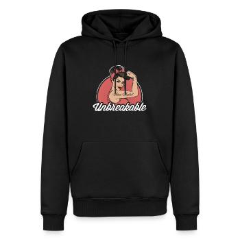Admin Assistant Unbreakable Secretary Office Job - Men’s Premium Organic Hoodie - black - Front - Nico (187cm)