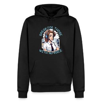Receptionist Speak For Those With No Secretary - Men’s Premium Organic Hoodie - black - Front - Nico (187cm)