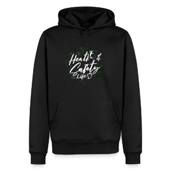 Éducateur en santé Conseillère en santé et sécurité - Sweat à capuche Premium bio Homme - noir - Devant - Nico (187cm)