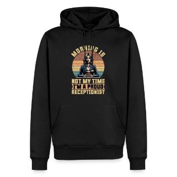 Receptionist Morning Is Not My Time Office Worker - Men’s Premium Organic Hoodie - black - Front - Nico (187cm)