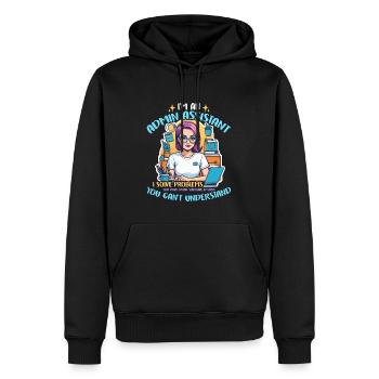 I'm An Admin Assistant I Solve Problems Secretary - Men’s Premium Organic Hoodie - black - Front - Nico (187cm)