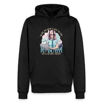 Admin Assistant Sure I'll Add That To Office Clerk - Men’s Premium Organic Hoodie - black - Front - Nico (187cm)