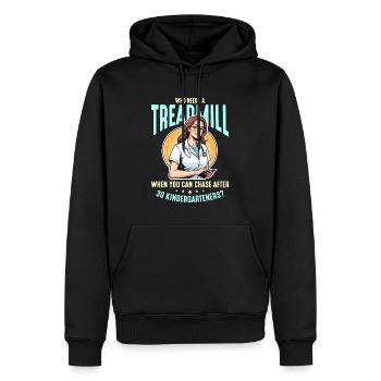 Éducateur en santé qui a besoin d’un professeur de tapis roulant - Sweat à capuche Premium bio Homme - noir - Devant - Nico (187cm)