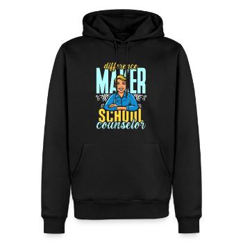 School Counselor Difference Maker School Therapist - Männer Premium Bio Hoodie - Schwarz - Vorne - Nico (187cm)